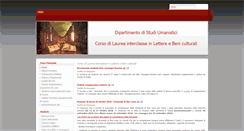 Desktop Screenshot of letterebeniculturali.unical.it