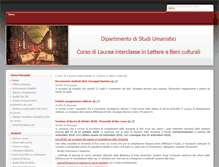 Tablet Screenshot of letterebeniculturali.unical.it